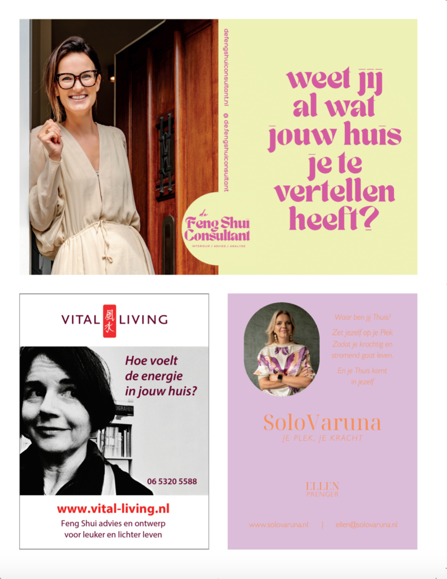 Adverteren in Feng Shui het Magazine 1/2 pagina